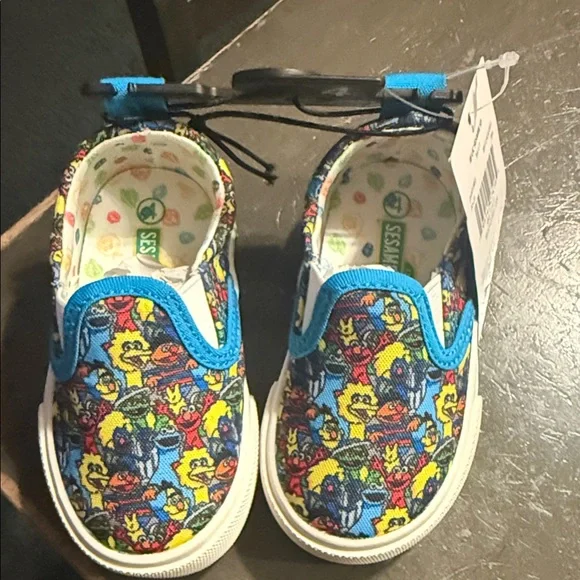 Colorful Sesame Street Kids Slip-On Shoes - Picture 1 of 7